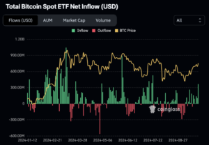 Bitcoin ETF flows (CoinGlass)